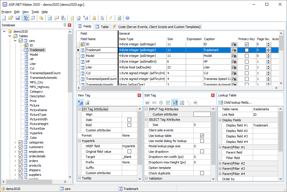 ASP.NET, ASP.NET Core, C#, .NET framework, database, source, code, generate, generator, Microsoft, SQL, Server, MySQL, PostgreSQL, Oracle, SQLite